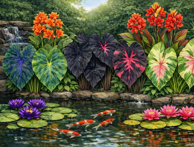 Taro, Elephant Ear, Water Cannas